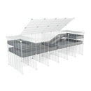 Cavy cage blanche 6x2 avec separation, stand & loft