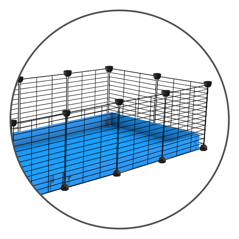 Kit extension de kavee cage 5x2 a 6x2 bleu