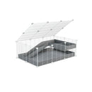 Cavy Cage Blanche 3x2 Loft et Rampe