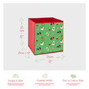 Boite de rangement pour cavy cage de la marque Kavee motif Noël vert et rouge  avec ses dimensions et avantages
