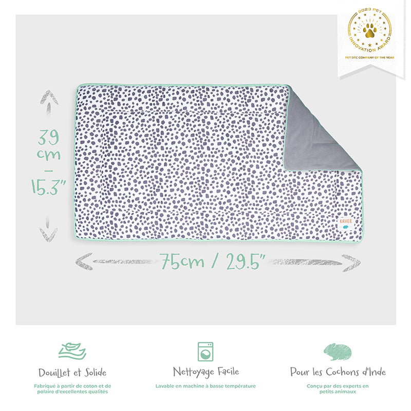Tapis polaire Kavee en motif dalamtien taille 2x1 , image avec description et dimensions du produit
