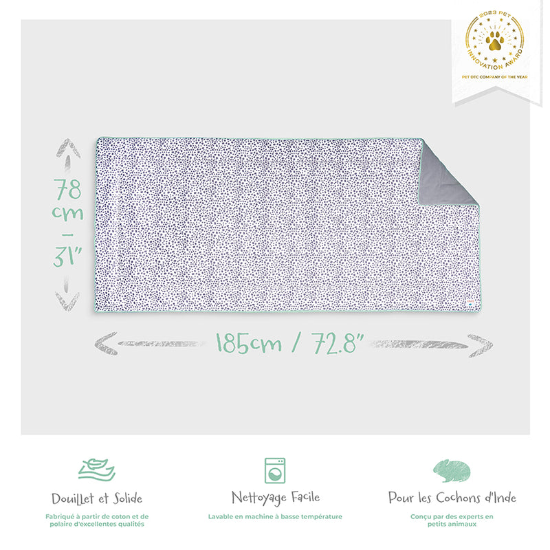 Tapis polaire Kavee en motif dalamtien taille 5x2 , image avec description et dimensions du produit