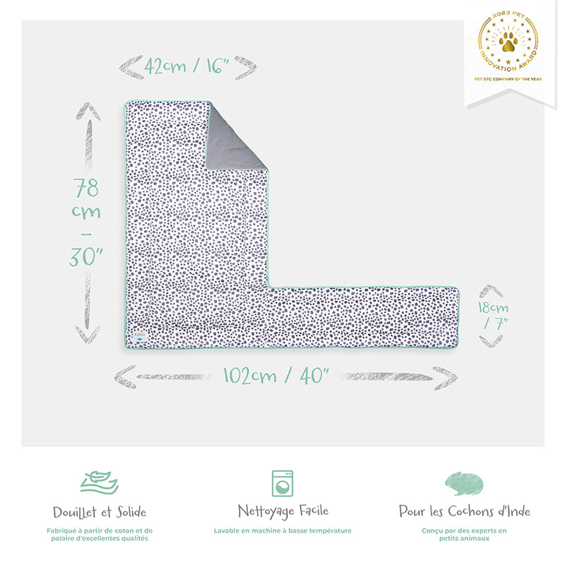 Tapis polaire Kavee en motif dalamtien taille Loft, image avec description et dimensions du produit