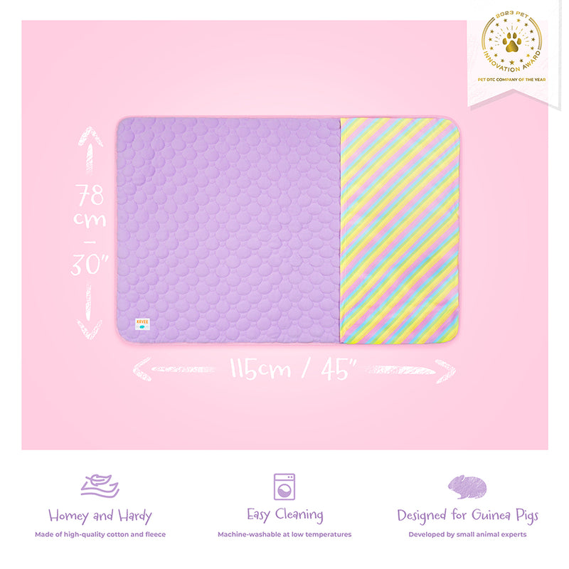 Tapis Polaire Premium pour Cochons d’Inde | Arc-en-ciel