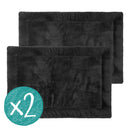 lots de 2 tapis polaires kavee noir