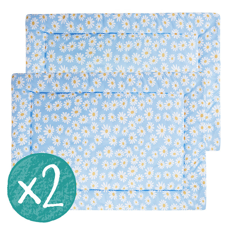 Lot de 2 tapis polaires kavee - marguerite