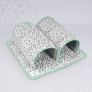 double tunnel motif dalmatien de la marque Kavee sur fond gris