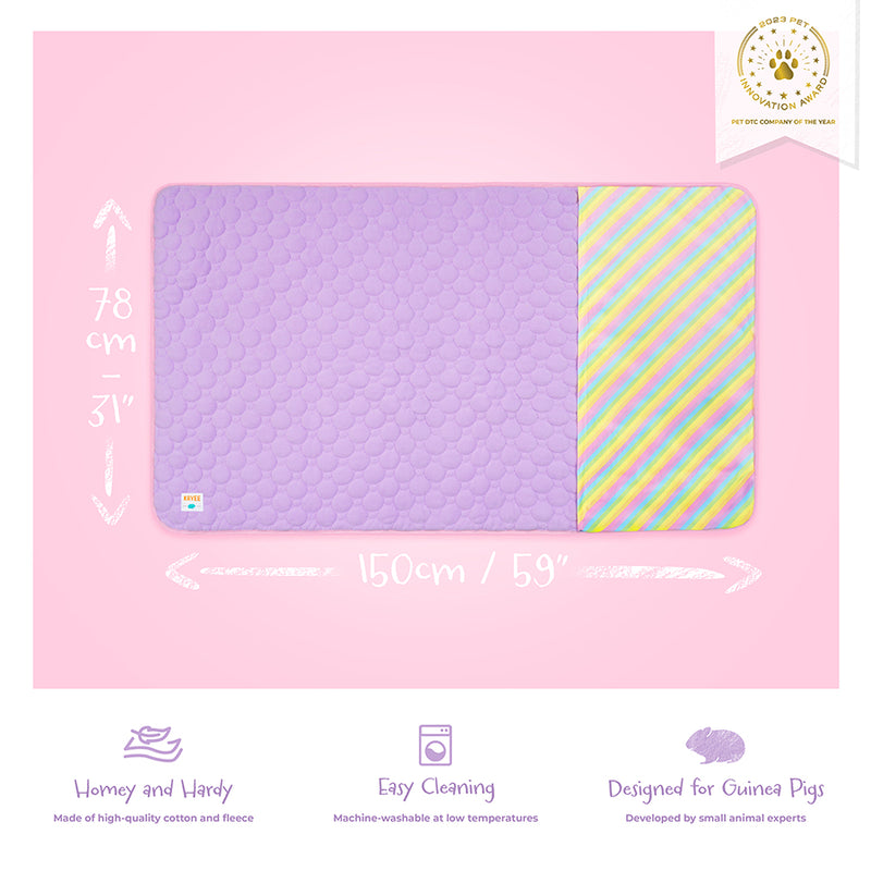 Tapis Polaire Premium pour Cochons d’Inde | Arc-en-ciel