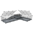 Cavy cage 8x2 en L avec separation & loft