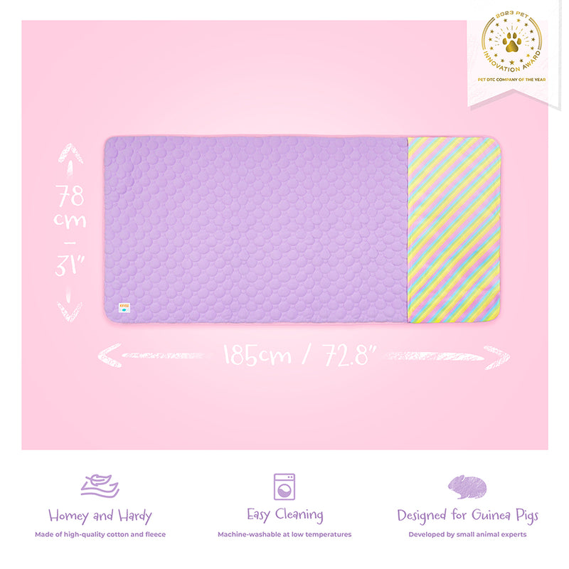 Tapis Polaire Premium pour Cochons d’Inde | Arc-en-ciel