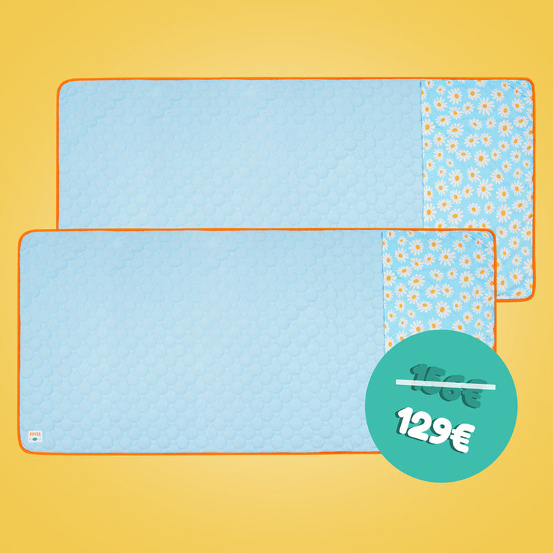 Lot de 2 Tapis Polaires Premium pour Cochons d’Inde | Marguerite