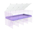 Cavy Cage Rehaussée 4x2 avec plexiglass
