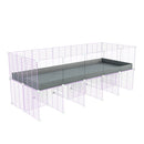 Cavy Cage Rehaussée 5x2 avec plexiglass