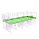 Cavy Cage Rehaussée 5x2 avec plexiglass