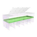 Cavy cage Réhaussée 6x2 avec plexiglass