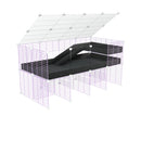 Cavy cage Loft Rehaussée 4x2 avec plexiglass