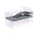 Cavy cage Loft Rehaussée 4x2 avec plexiglass