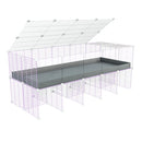 Cavy Cage Rehaussée 5x2 avec plexiglass