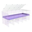 Cavy Cage Rehaussée 5x2 avec plexiglass