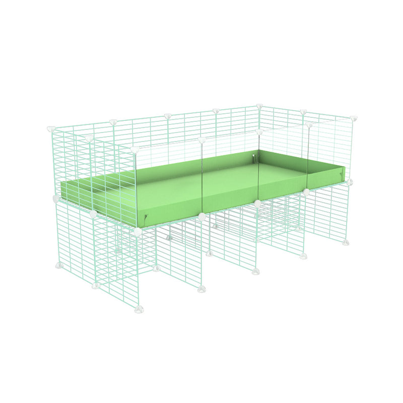 Cavy Cage Rehaussée 4x2 avec plexiglass
