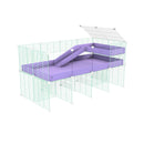 Cavy cage Loft Rehaussée 4x2 avec plexiglass