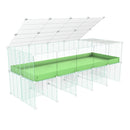 Cavy Cage Rehaussée 5x2 avec plexiglass