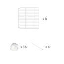 Materiel pour un set de 8 grilles blanches pour creer des portes et des couvercles sur des cavy cages pour cochons d'inde Kavee