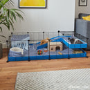 cochon d'Inde utilisant une rampe Cavy kavee cage 4x2 loft bleu amusement meilleure plus belle cage de cochon d'Inde