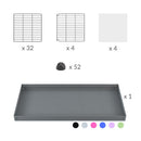 materiel pour une cavy cage 4x2  avec panneaux transparents en plexiglass pour cochons d'inde avec rehausseur couvercle correx bleu et grilles fines de kavee france
