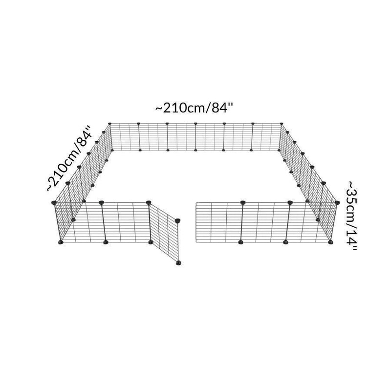 Taille d'composition d'Un enclos cavy cage modulable 6x6 exterieur ou interieur avec grilles a petits trous pour lapins ou cochons d'inde de kavee 