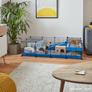 Cavy Cage 4x2 Bleu Rampe Loft Fun Meilleure Plus belle Cage pour cochon d'Inde