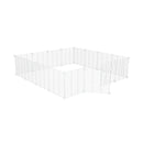 Un enclos kavee cage modulable 4x4 exterieur grilles blanches a maillage etroit pour lapins ou cochons d'inde
