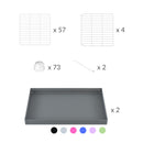 composition du kit pour une cavy cage blanche de quarantaine 6x2 en L avec stand couvercle pour cochons d'inde kavee incluant grilles et coroplast et connecteurs