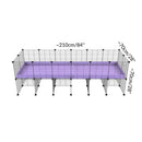 Dimension d'une cavy cage 6x2 pour cochons d'inde avec rehausseur couvercle correx vert pistache et grilles fines de kavee france