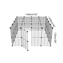 Dimension d'Un enclos haut cavy cage modulaire 4x4 exterieur avec couvercle avec grilles fines pour lapins ou cochons d'inde de kavee 