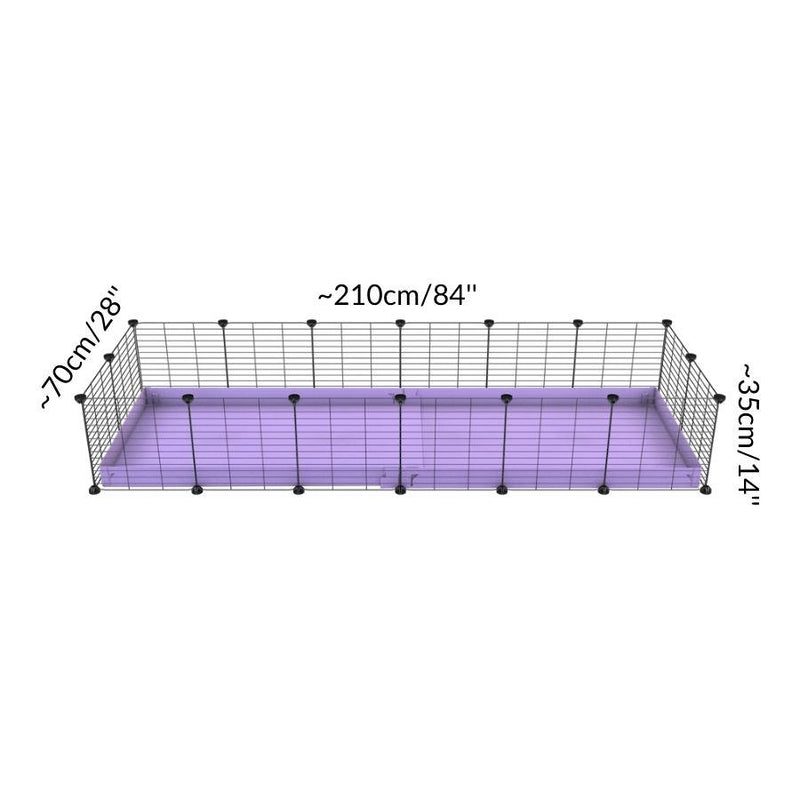 Dimension d'une cavy cage 6x2 pour cochons d'inde avec couvercle coroplast rose et grilles avec barreaux etroits de kavee