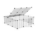Un enclos cavy cage modulable 3x3 exterieur ou interieur avec couvercle et grilles fines pour lapins ou cochons d'inde de kavee 