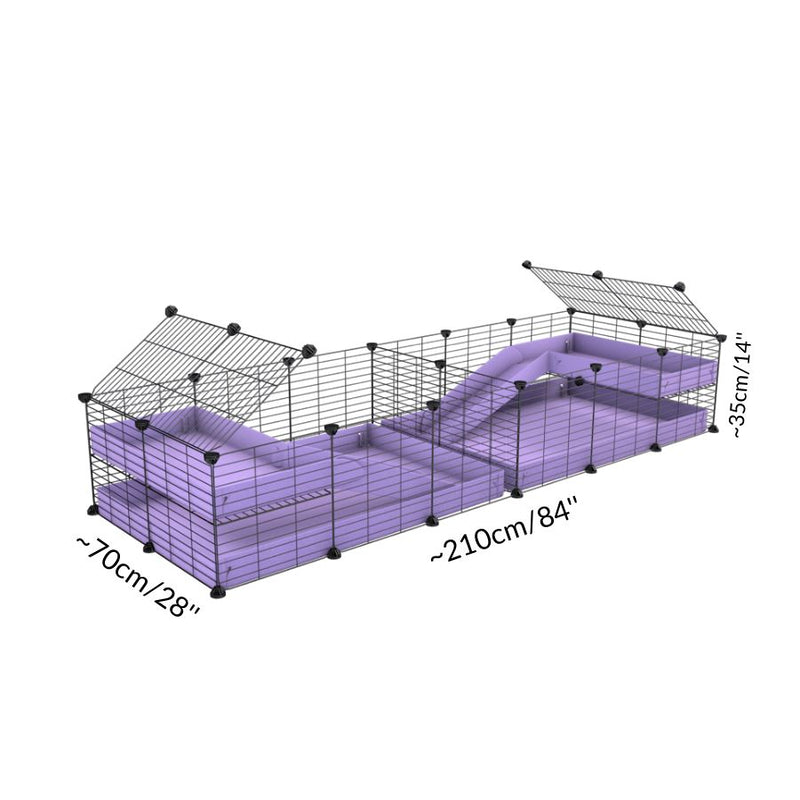 Taille d'une cavy cage 6x2 loft avec separation pour cochons d'inde qui se battent ou en quarantaine kavee