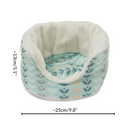 Dimensions d'un dodo pour cochon d'Inde en polaire imprimé bleu nature nordique par Kavee