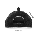 Dimensions d'une maison en polaire coloris noir pour cochon d'Inde par Kavee