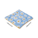 dimension pee pad 24x24 cm impermeable polaire pour cochon d'inde en tissu fleur marguerite par kavee