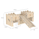 dimensions du château fort en bois pour cavy cage et cochon d'inde par kavee