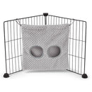 sac a foin dans une cavy cage cochon d'inde en tissu gris par kavee 