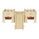 Chateau fort en bois Kavee pour cochon d'inde avec creneaux et rampe