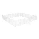 Un enclos cavy cage modulable 6x6 exterieur avec grilles blanches a petits trous pour lapins ou cochons d'inde de kavee 