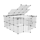 Un enclos haut cavy cage modulaire 4x4 exterieur avec couvercle avec grilles fines pour lapins ou cochons d'inde de kavee 