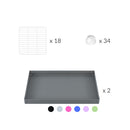 materiel dans le kit pour une cavy cage blanche de quarantaine 6x2 en L pour cochons d'inde kavee incluant grilles et coroplast et connecteurs