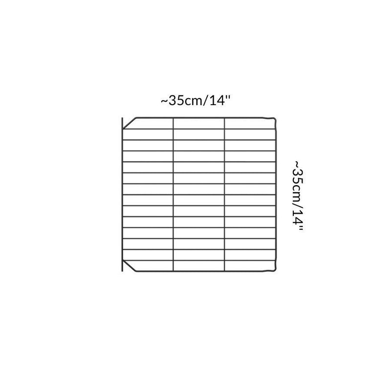 Taille d'Une grille noire avec barreaux etroits pour creer des portes et des couvercles sur des cavy cages pour cochons d'inde Kavee