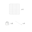Materiel pour un set de 4 grilles blanches pour creer des portes et des couvercles sur des cavy cages pour cochons d'inde Kavee
