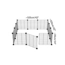 Taille d'composition d'Un enclos cavy cage modulable 3x3 exterieur ou interieur avec grilles fines pour lapins ou cochons d'inde de kavee 
